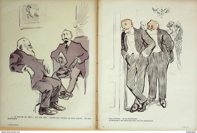 L'Assiette au beurre 1908 # 370 Le Mariage Hermann Paul