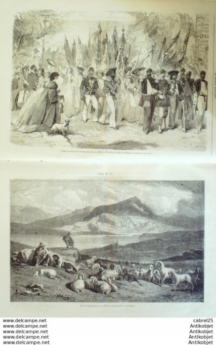 Le Monde illustré 1861 n°226 Turquie Abdul Aziz Sultan Egypte Koum Ombos Marseille Cosaques Du Kouba