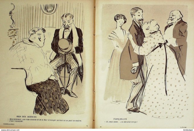 L'Assiette au beurre 1908 # 370 Le Mariage Hermann Paul