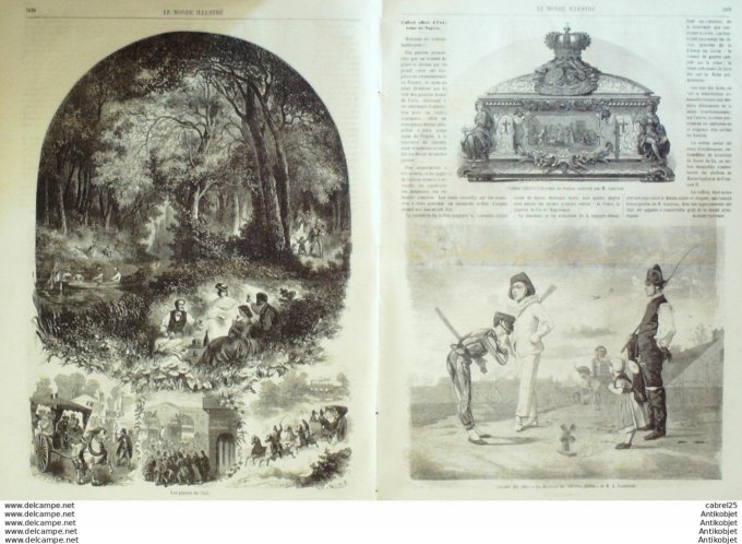 Le Monde illustré 1861 n°226 Turquie Abdul Aziz Sultan Egypte Koum Ombos Marseille Cosaques Du Kouba