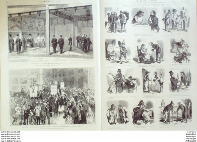 Le Monde illustré 1873 n°825 Japon Mikado Yeddo Angleterre Chislethurst Finistère (29) Espagne Madri