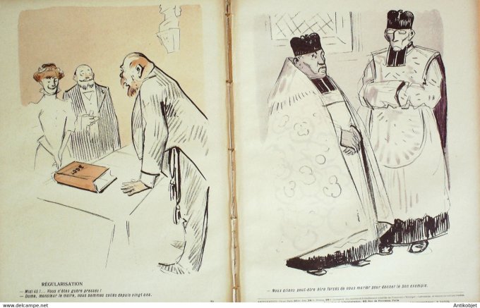 L'Assiette au beurre 1908 # 370 Le Mariage Hermann Paul