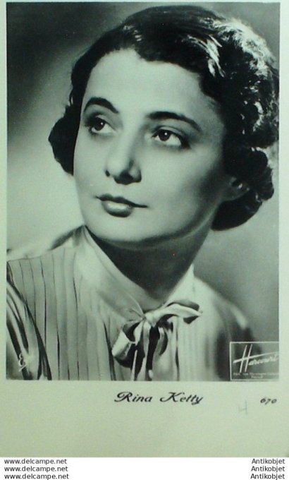 Ketty Rina (photo de presse) 1940 "dédicacée"