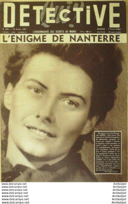 Détective 1957 # 555 Vert-le-Grand Brumath Cognac Villers/Mer Nancy