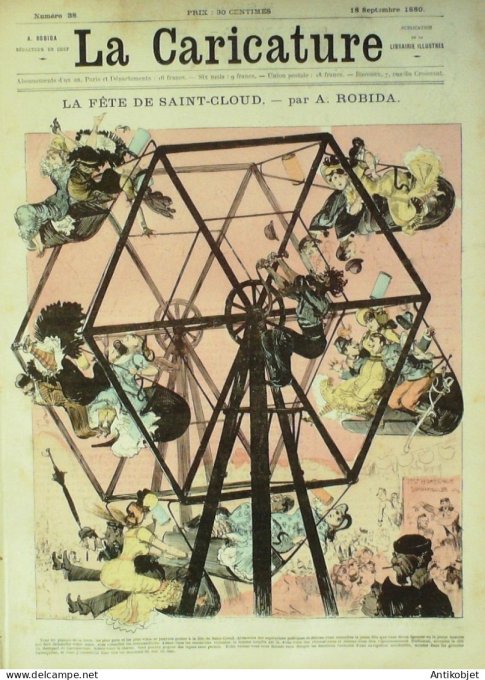 La Caricature 1880 #  38 La Fête de Saint-Cloud Robida Trock Draner