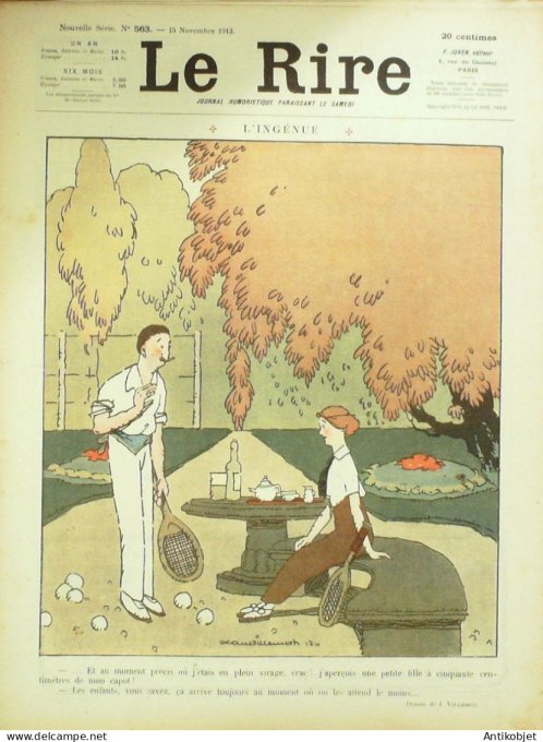 Le Rire 1913-11-15 # 563 Journal humoristique Ed.Originale La Trentaine