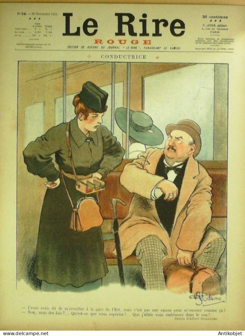 Le Rire Rouge 1915-11-27 #  54 Journal humoristique Ed.Originale Conductrice