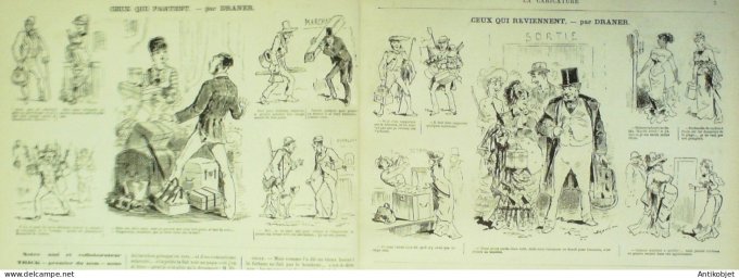 La Caricature 1880 #  38 La Fête de Saint-Cloud Robida Trock Draner