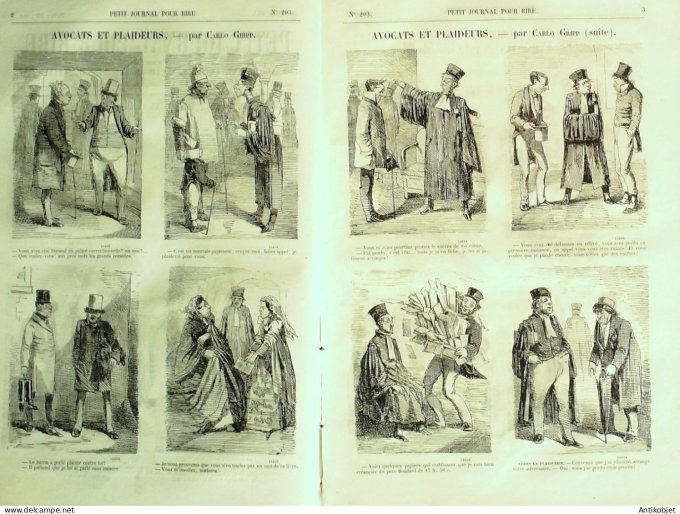 Petit journal pour Rire 1859 # 203 Litterature de Cavalerie Riou