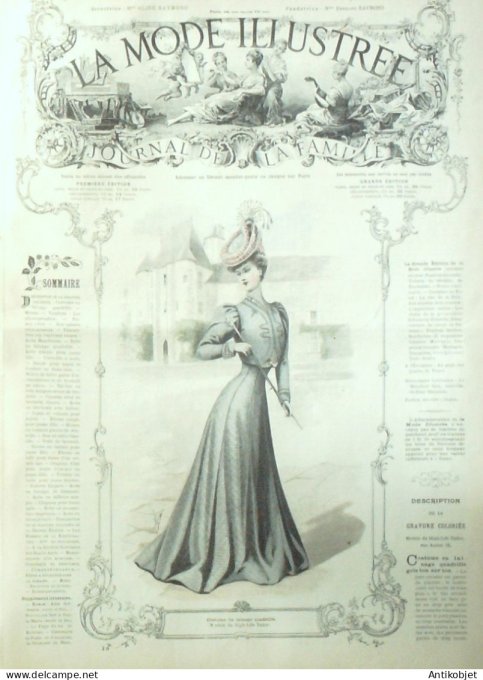 La Mode illustrée journal 1906 n° 19 Costume en lainage