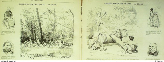 La Caricature 1880 #  38 La Fête de Saint-Cloud Robida Trock Draner