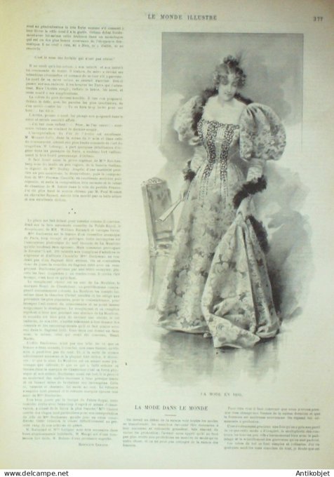 Le Monde illustré 1895 n°2019 Tunis mission Touareg Léon XIII Madagascar Tamatave Alexandre Dumas