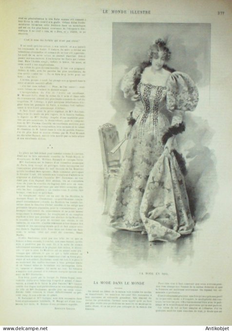 Le Monde illustré 1895 n°2019 Tunis mission Touareg Léon XIII Madagascar Tamatave Alexandre Dumas