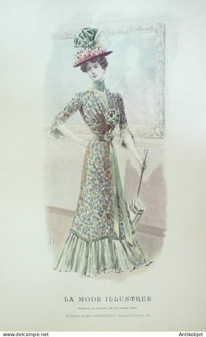 Gravure Mode illustree 1900 # 25 (Old Fashion plate) RARE