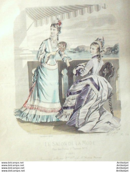 Gravure Mode Salon 1877 #  252 (Old Fashion plate)