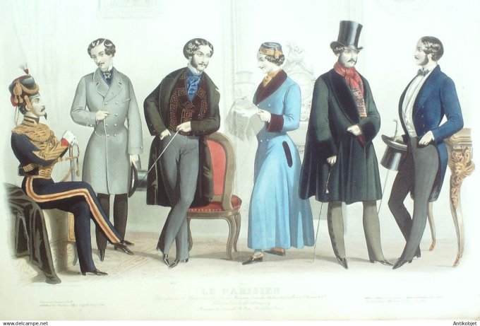 Gravure de Mode originale Le Parisien 1855 # 62 (Maison Desprey)