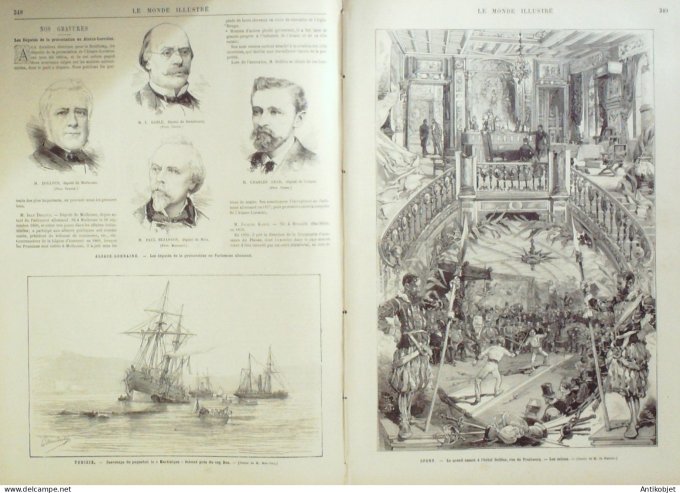 Le Monde illustré 1881 n°1288 Sénégal Toukoto Koniokovi Médine Tunisie gorge de Béja