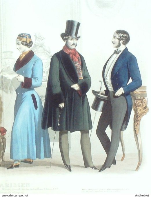 Gravure de Mode originale Le Parisien 1855 # 62 (Maison Desprey)