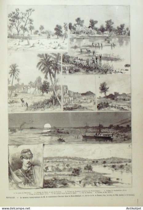 Le Monde illustré 1881 n°1288 Sénégal Toukoto Koniokovi Médine Tunisie gorge de Béja