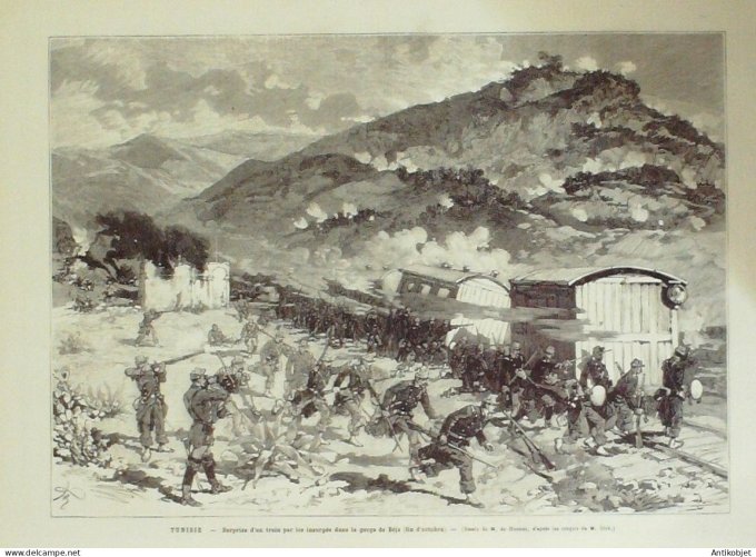 Le Monde illustré 1881 n°1288 Sénégal Toukoto Koniokovi Médine Tunisie gorge de Béja