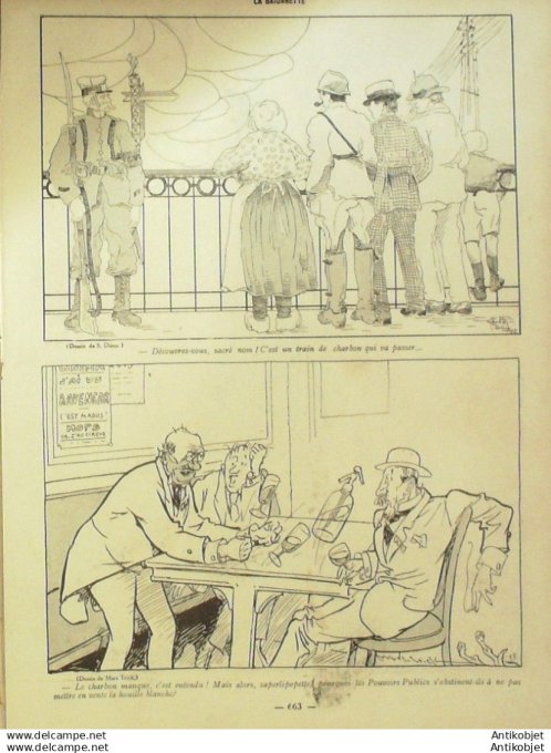 La Baionnette 1917 # 120 (Au charbon) Harley Hass Giles Gastyne Ordner Manfredini