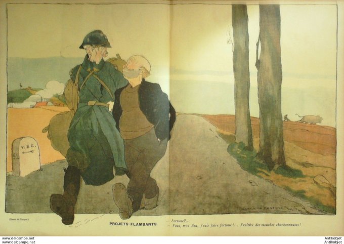 La Baionnette 1917 # 120 (Au charbon) Harley Hass Giles Gastyne Ordner Manfredini