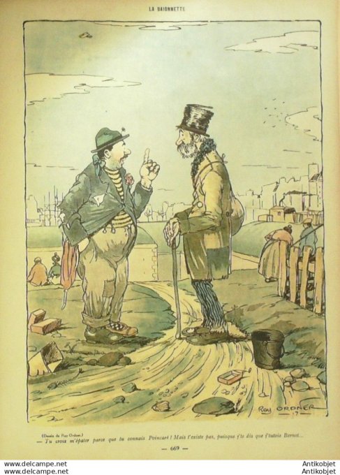 La Baionnette 1917 # 120 (Au charbon) Harley Hass Giles Gastyne Ordner Manfredini