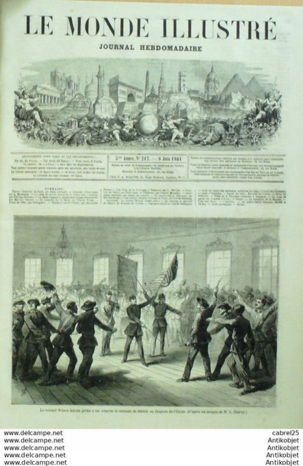 Le Monde illustré 1861 n°217 Usa Baltimore Tarascon Espagne Rade Algesiras