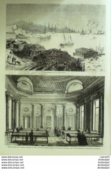 Le Monde illustré 1861 n°217 Usa Baltimore Tarascon Espagne Rade Algesiras