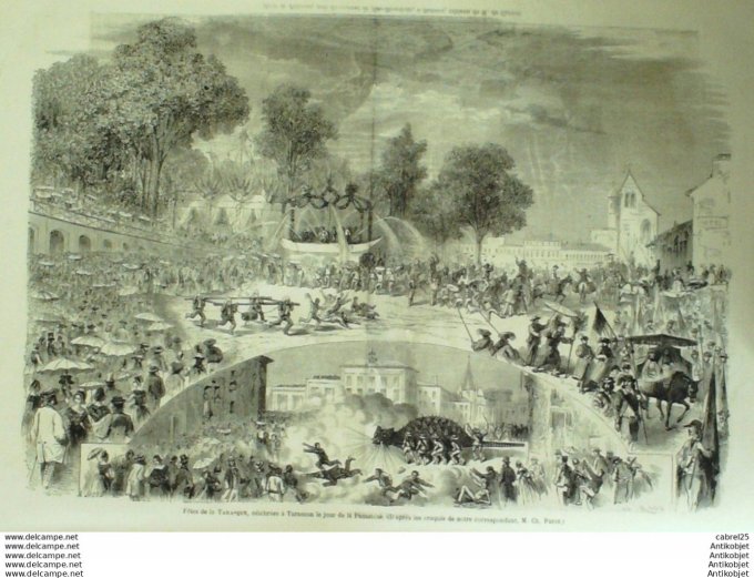 Le Monde illustré 1861 n°217 Usa Baltimore Tarascon Espagne Rade Algesiras