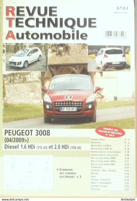Revue Tech. Automobile 2011 n°B752 Peugeot 3008