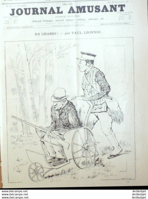 Le Journal Amusant 1890 # 1782 Dans les coulisses par Forain Notes de voyage dans mes cartons par Ma