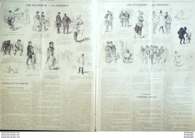 Le Journal Amusant 1890 # 1782 Dans les coulisses par Forain Notes de voyage dans mes cartons par Ma