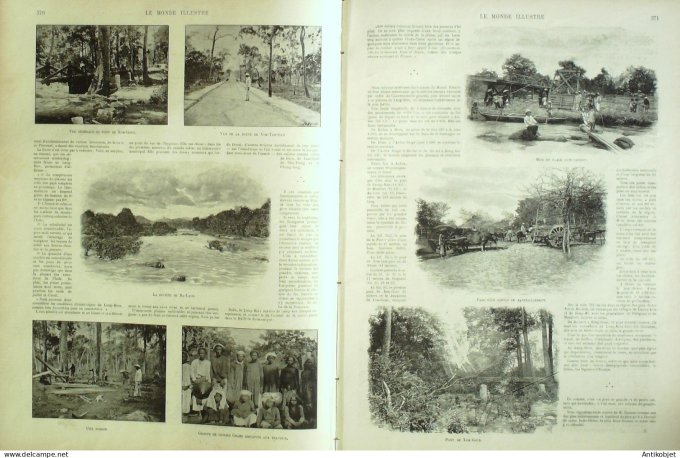 Le Monde illustré 1900 n°2280 Indochine Lang-Bian Ba-Lach Xom-Gour Xom-Tam-Gam Shangaï Woosung