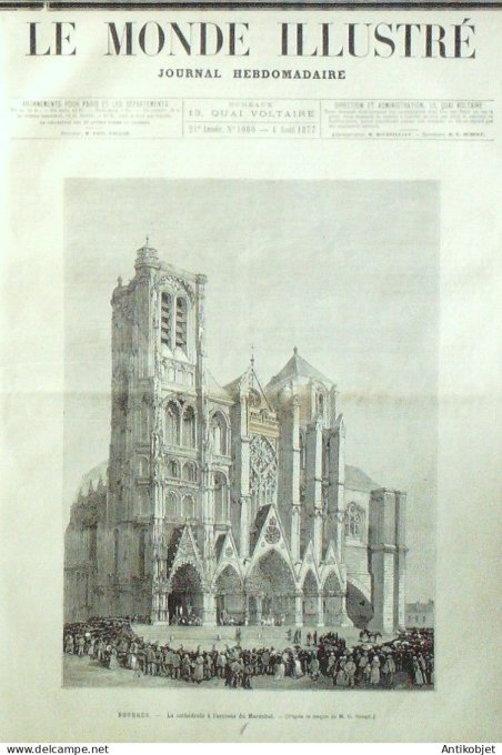 Le Monde illustré 1877 n°1060 Quimerc'h (29)  Turquiie Constantinople Top-Hané