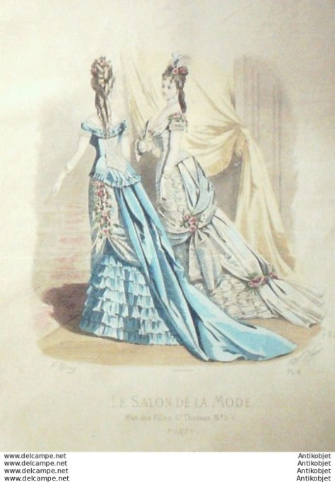 Gravure Mode Salon 1877 #  232 (Old Fashion plate)