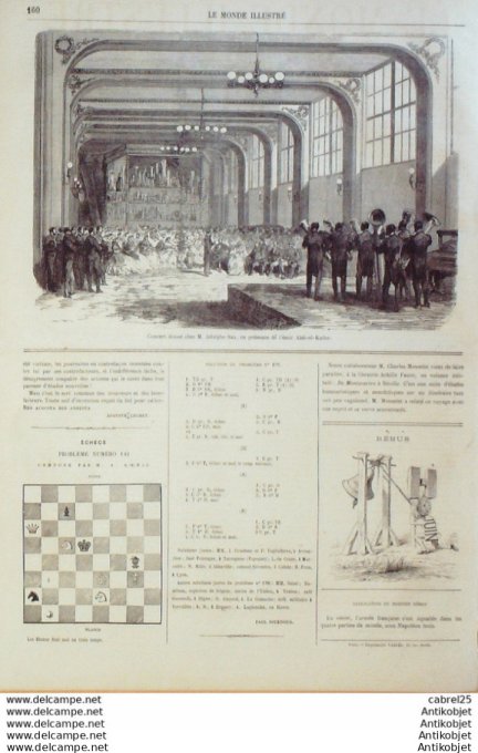 Le Monde illustré 1865 n°438 Brest (29) Japon Dalboutz Mexique Uruopan Mort Pueblita Algérie Emir Ab