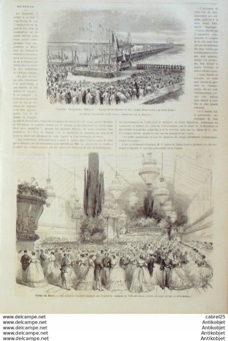 Le Monde illustré 1865 n°438 Brest (29) Japon Dalboutz Mexique Uruopan Mort Pueblita Algérie Emir Ab