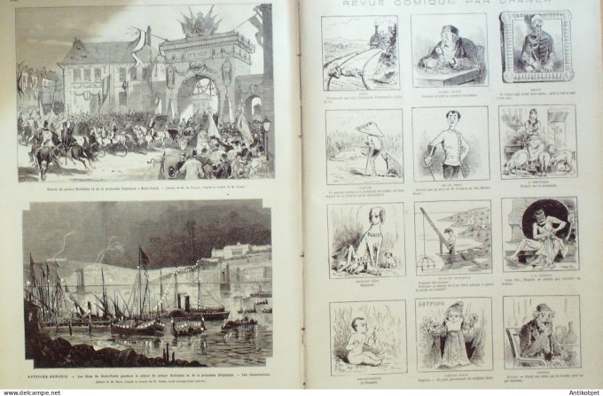 Le Monde illustré 1881 n°1262 Italie Milan Tunisie Sidi Abdallah Feldj Manna Sidi Joussef Hongrie Bu