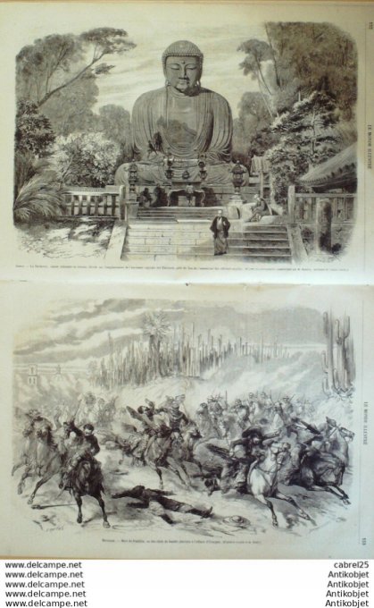 Le Monde illustré 1865 n°438 Brest (29) Japon Dalboutz Mexique Uruopan Mort Pueblita Algérie Emir Ab