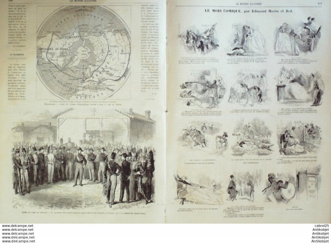 Le Monde illustré 1865 n°438 Brest (29) Japon Dalboutz Mexique Uruopan Mort Pueblita Algérie Emir Ab