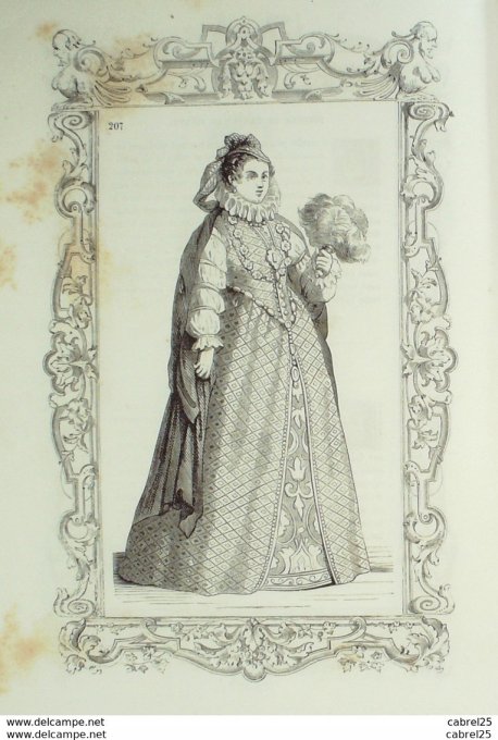 Italie BOLOGNE noble dame 1859