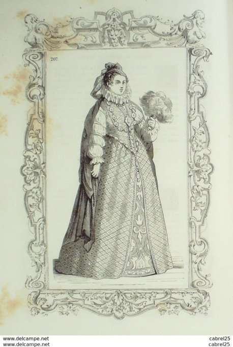 Italie BOLOGNE noble dame 1859