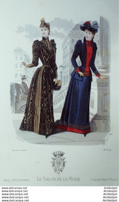 Gravure Mode Salon 1889 # 1005 (Old Fashion plate)