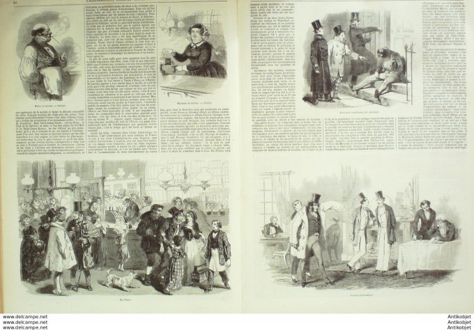 L'Illustration 1850 n°386 POITEVIN DUNKERQUE (59) Angleterre LONDRES Tavernes TAILLEUR