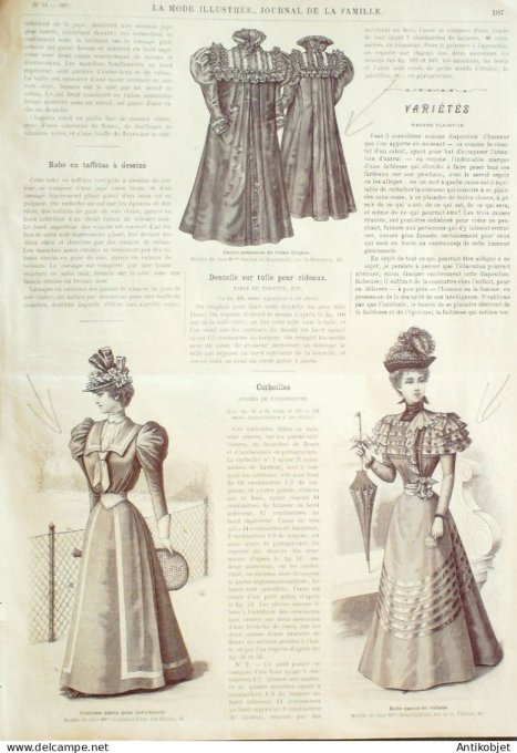 La Mode illustrée journal 1897 n° 14 Toilette de drap