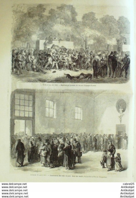 Le Monde illustré 1861 n°227 Yport (76) Machines A Coudre St-Cloud (92) Vincennes (94)