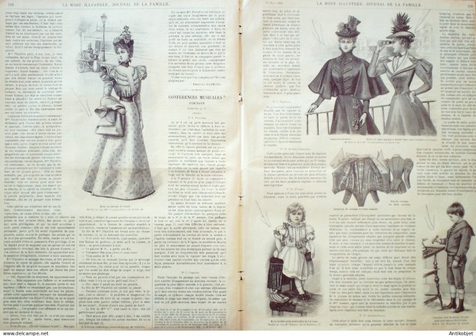 La Mode illustrée journal 1897 n° 14 Toilette de drap