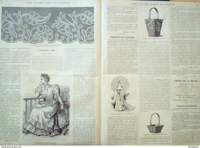 La Mode illustrée journal 1897 n° 14 Toilette de drap