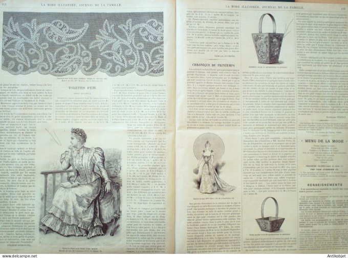 La Mode illustrée journal 1897 n° 14 Toilette de drap